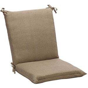 Pillow Perfect Outdoor/Indoor Monti Chino Square Corner Chair Cushion, 36.5" x 18", TAN Pillow Perfect Outdoor/Indoor Monti Chino Square Corner Chair Cushion, 36.5" x 18", TAN