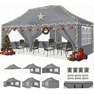 COBIZI TOOLUCK Folding Gazebo 3 x 6 m 3 x 6 m Outdoor Waterproof Professional Garden Gazebo with 6 Side Walls Gazebo Tent UV 50+ COBIZI TOOLUCK Folding Gazebo 3 x 6 m 3 x 6 m Outdoor Waterproof Professional Garden Gazebo with 6 Side Walls Gazebo Tent UV 50+