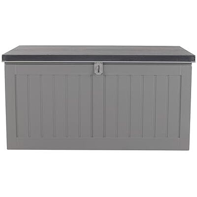 CHARLES BENTLEY Plastic Garden Storage Box 190L, Grey CHARLES BENTLEY Plastic Garden Storage Box 190L, Grey