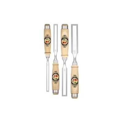 Kirschen 1181000 Firmer Chisel Set with Horn Beam Handle, Beige/Silver, 4-Piece Kirschen 1181000 Firmer Chisel Set with Horn Beam Handle, Beige/Silver, 4-Piece