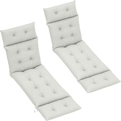 Outsunny - Garden Lounge - Light Grey - 2-pack - Chair Cushions Outsunny - Garden Lounge - Light Grey - 2-pack - Chair Cushions