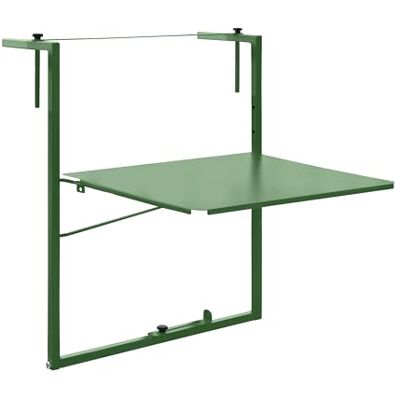 Louis Moulin Soléa Adjustable Balcony Table 55 x 45 cm Pale Green Made in France Louis Moulin Soléa Adjustable Balcony Table 55 x 45 cm Pale Green Made in France