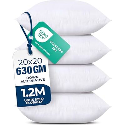 Utopia Bedding Throw Pillows (Set of 4, White), 20 x 20 Inches Pillows for Sofa, Bed and Couch Decorative Stuffer Pillows Utopia Bedding Throw Pillows (Set of 4, White), 20 x 20 Inches Pillows for Sofa, Bed and Couch Decorative Stuffer Pillows