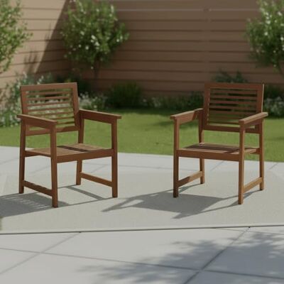 Furinno TIOMAN Patio Chair, Set of Two, Outdoor Lawn Chair, Armchair without Cushion, for Patio, Garden, Porch, Light Wood Furinno TIOMAN Patio Chair, Set of Two, Outdoor Lawn Chair, Armchair without Cushion, for Patio, Garden, Porch, Light Wood