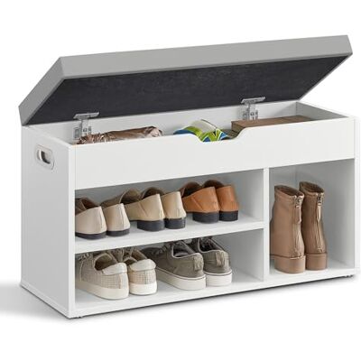 VASAGLE - Hallway Cabinet - Cloud White - Shoe Bench VASAGLE - Hallway Cabinet - Cloud White - Shoe Bench
