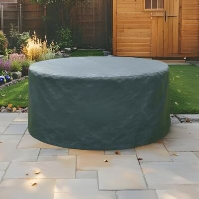 Home Source Duracover Round Patio Cover – Waterproof, UV Resistant, Drawstring Closure 140cm x 94H cm Fits Round Bistro Sets Home Source Duracover Round Patio Cover – Waterproof, UV Resistant, Drawstring Closure 140cm x 94H cm Fits Round Bistro Sets