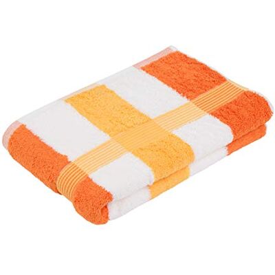 Gözze New York Striped Bath Towel, Soft and Absorbent, 100% Cotton, 70 x 140 cm Orange/White/Yellow Gözze New York Striped Bath Towel, Soft and Absorbent, 100% Cotton, 70 x 140 cm Orange/White/Yellow