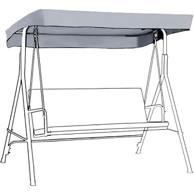 Gardenista Garden Swing Canopy Replacement Water Resistant Only For Outdoor Seat Hammock Great for Sun Shade 2 Seater (Only Canopy) (Grey) Gardenista Garden Swing Canopy Replacement Water Resistant Only For Outdoor Seat Hammock Great for Sun Shade 2 Seater (Only Canopy) (Grey)