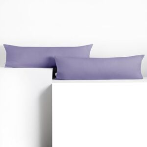 DecoKing 2 x Pillowcases 20 x 145 cm Jersey Cotton Zip Lavender Amber DecoKing 2 x Pillowcases 20 x 145 cm Jersey Cotton Zip Lavender Amber