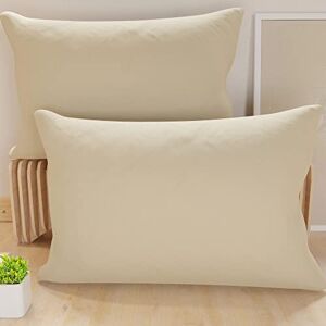 PETTI Artigiani Italiani Pair of Microfiber Pillowcases 145x40 cm, Bedroom Furniture Cushions, Sofa, Set of 2 Cushion Covers, Solid Color Beige Pillowcase, 100% Made in Italy PETTI Artigiani Italiani Pair of Microfiber Pillowcases 145x40 cm, Bedroom Furniture Cushions, Sofa, Set of 2 Cushion Covers, Solid Color Beige Pillowcase, 100% Made in Italy
