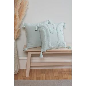 Rapport Home Tufted Cushion Cover Cabana Style Aqua Cushion Cover Rapport Home Tufted Cushion Cover Cabana Style Aqua Cushion Cover