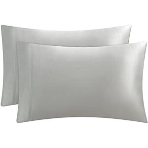Juicy Couture Satin Pillowcase for Hair and Skin - Grey - Standard Size Set of 2 Juicy Couture Satin Pillowcase for Hair and Skin - Grey - Standard Size Set of 2