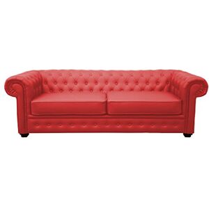 Sofas and More Chesterfield Style Venus Sofa Bed 3 Seater 2 Seater Black Cream Brown Red Faux Leather (2 Seater, Red) Sofas and More Chesterfield Style Venus Sofa Bed 3 Seater 2 Seater Black Cream Brown Red Faux Leather (2 Seater, Red)