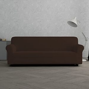 Italian Bed Linen MB Home Basic Iris Elastic Sofa Cover, Brown, 3 Seaters, 190 to 215 cm Italian Bed Linen MB Home Basic Iris Elastic Sofa Cover, Brown, 3 Seaters, 190 to 215 cm