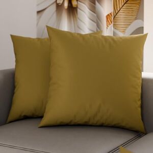 PETTI Artigiani Italiani Pair of Microfiber Pillowcases 60x60 cm, Bedroom Cushions, Sofa, Set of 2 Cushion Covers, Mud Solid Color Pillowcase, 100% Made in Italy PETTI Artigiani Italiani Pair of Microfiber Pillowcases 60x60 cm, Bedroom Cushions, Sofa, Set of 2 Cushion Covers, Mud Solid Color Pillowcase, 100% Made in Italy