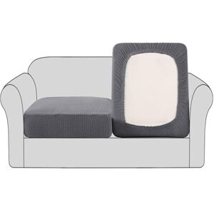 BellaHills Stretch Sofa Seat Cushion Cover Sofa Couch Cushion Furniture Protector Sofa Slipcover with Elastic Bottom Spandex Jacquard Fabric Small Checks(2 Pieces, Grey) BellaHills Stretch Sofa Seat Cushion Cover Sofa Couch Cushion Furniture Protector Sofa Slipcover with Elastic Bottom Spandex Jacquard Fabric Small Checks(2 Pieces, Grey)