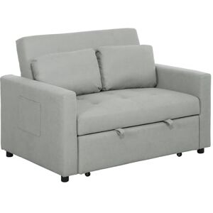 HOMCOM 2 Seater Grey Sofa Bed - Sofa Bed HOMCOM 2 Seater Grey Sofa Bed - Sofa Bed