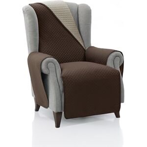 FAVERTI Padded Armchair Cover 1 Seater – 55 cm (Seat) REQUENA Model Brown-Beige Reversible Protector Compatible with Relax Armchairs and Earmuffs Washable Canvas Made in Spain FAVERTI Padded Armchair Cover 1 Seater – 55 cm (Seat) REQUENA Model Brown-Beige Reversible Protector Compatible with Relax Armchairs and Earmuffs Washable Canvas Made in Spain