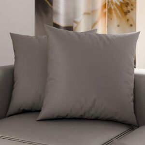 PETTI Artigiani Italiani Pair of Pillowcases 65x65 cm in Microfiber, Bedroom Furniture Cushions, Sofa, Set of 2 Cushion Covers, Solid Color Gray Pillowcase, 100% Made in Italy PETTI Artigiani Italiani Pair of Pillowcases 65x65 cm in Microfiber, Bedroom Furniture Cushions, Sofa, Set of 2 Cushion Covers, Solid Color Gray Pillowcase, 100% Made in Italy