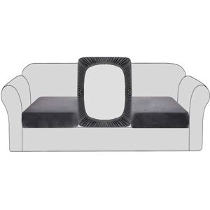 BellaHills Velvet Stretch Modular Cushion Covers Sofa Couch Seat Cushion Protector with Elastic Bottom (3 Pieces, Grey) BellaHills Velvet Stretch Modular Cushion Covers Sofa Couch Seat Cushion Protector with Elastic Bottom (3 Pieces, Grey)