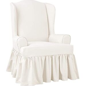 Surefit Essential Twill T-Cushion Wingback Chair Slipcover Relaxed Fit Armchair Cover/Perfect for Protecting Your Favorite Wing Chair Surefit Essential Twill T-Cushion Wingback Chair Slipcover Relaxed Fit Armchair Cover/Perfect for Protecting Your Favorite Wing Chair