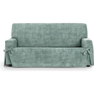 ECOMMERC3 3 Seater Sofa Cover in Non-Elastic Velvet Fabric – Aquamarine Sofa, Soft to the Touch with Stain Resistant Finish and Adjustment with Decorative Ties ECOMMERC3 3 Seater Sofa Cover in Non-Elastic Velvet Fabric – Aquamarine Sofa, Soft to the Touch with Stain Resistant Finish and Adjustment with Decorative Ties