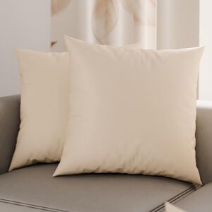 PETTI Artigiani Italiani Pair of Pillowcases 60x60 cm in Microfiber, Bedroom Cushions, Sofa, Set of 2 Cushion Covers, Solid Color Beige Pillowcase, 100% Made in Italy PETTI Artigiani Italiani Pair of Pillowcases 60x60 cm in Microfiber, Bedroom Cushions, Sofa, Set of 2 Cushion Covers, Solid Color Beige Pillowcase, 100% Made in Italy