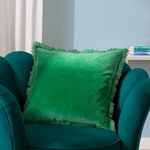 furn. Gracie Velvet Fringed Cushion Cover, 45 x 45 cm (Pack of 1), Emerald Green furn. Gracie Velvet Fringed Cushion Cover, 45 x 45 cm (Pack of 1), Emerald Green