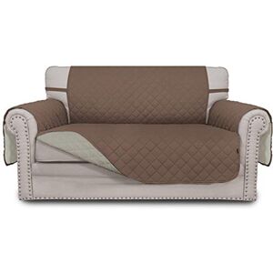 Easy-Going Reversible Loveseat Couch Cover for 2 Cushion Couch Sofa Cover for Dogs Water Resistant Furniture Protector with Foam Sticks Elastic Straps for Pet (Loveseat, Brown/Beige) Easy-Going Reversible Loveseat Couch Cover for 2 Cushion Couch Sofa Cover for Dogs Water Resistant Furniture Protector with Foam Sticks Elastic Straps for Pet (Loveseat, Brown/Beige)