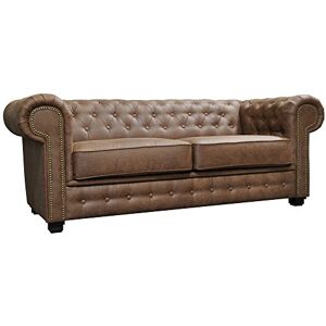 Sofas and More Astor Chesterfield Style Sofa Set 3+2 Seater Armchair Brown Faux Leather (3 Seater) Sofas and More Astor Chesterfield Style Sofa Set 3+2 Seater Armchair Brown Faux Leather (3 Seater)