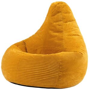 icon Dalton Cord Recliner Bean Bag, Ochre Yellow, Large Adult Bean Bag Chair with Filling Included, Comfy Chair, Living Room Furniture, Bedroom Furniture icon Dalton Cord Recliner Bean Bag, Ochre Yellow, Large Adult Bean Bag Chair with Filling Included, Comfy Chair, Living Room Furniture, Bedroom Furniture