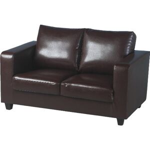 Seconique Tempo Two Seater Sofa in Brown Pu Seconique Tempo Two Seater Sofa in Brown Pu