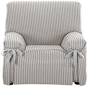 Martina Home Milan Sofa Cover with Bows 1 places 1 Space grey Martina Home Milan Sofa Cover with Bows 1 places 1 Space grey