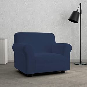 Italian Bed Linen DAHLIA Elastic Polyester Sofa Cover, Dark Blue, 1 Seater Italian Bed Linen DAHLIA Elastic Polyester Sofa Cover, Dark Blue, 1 Seater