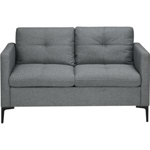 HOMCOM 2 Seater Sofa for Living Room, 133cm Loveseat Sofa, Modern Fabric Couch with Steel Legs for Bedroom, Dark Grey HOMCOM 2 Seater Sofa for Living Room, 133cm Loveseat Sofa, Modern Fabric Couch with Steel Legs for Bedroom, Dark Grey