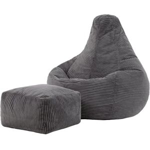icon Dalton Cord Recliner Bean Bag with Footstool, Charcoal Grey, Large Adult Bean Bag Chair with Filling Included, Comfy Chair, Living Room Furniture, Bedroom Furniture icon Dalton Cord Recliner Bean Bag with Footstool, Charcoal Grey, Large Adult Bean Bag Chair with Filling Included, Comfy Chair, Living Room Furniture, Bedroom Furniture