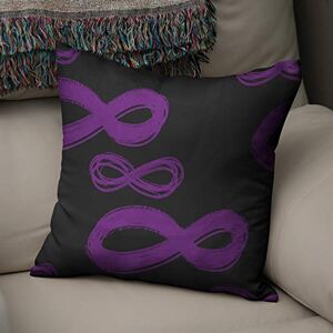 Bonamaison Decorative Cushion Cover, Polycotton, Purple, Standard Bonamaison Decorative Cushion Cover, Polycotton, Purple, Standard