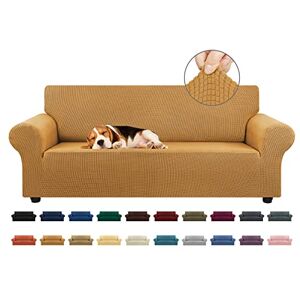 KEKUOU Stretch Sofa Cover Slipcover ,Couch Covers for 3 Cushion Couch Sofa (79"-94") Furniture Protector 3 Seater Sofa with Elastic Bottom for Kids,Dog, Jacquard Small Checked(Large,Golden) KEKUOU Stretch Sofa Cover Slipcover ,Couch Covers for 3 Cushion Couch Sofa (79"-94") Furniture Protector 3 Seater Sofa with Elastic Bottom for Kids,Dog, Jacquard Small Checked(Large,Golden)