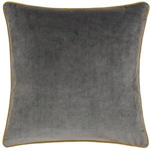 furn. Meridian Polyester Filled Cushion – Luxury Contrast Piped Velvet Decorative Pillow (Charcoal/Moss 45x45cm) furn. Meridian Polyester Filled Cushion – Luxury Contrast Piped Velvet Decorative Pillow (Charcoal/Moss 45x45cm)