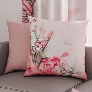 PETTI Artigiani Italiani Pair of Pillow Cases 50 x 50 cm in Microfibre, Cushions for Bedroom Furniture, Sofa, Living Room, Set of 2 Cushion Covers, Rose Butterfly Pillowcase, 100% Made in Italy PETTI Artigiani Italiani Pair of Pillow Cases 50 x 50 cm in Microfibre, Cushions for Bedroom Furniture, Sofa, Living Room, Set of 2 Cushion Covers, Rose Butterfly Pillowcase, 100% Made in Italy