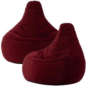 icon Dalton Cord Recliner Bean Bag, Burgundy, Set of 2, Large Adult Bean Bag Chair with Filling Included, Comfy Chair, Living Room Furniture, Bedroom Furniture icon Dalton Cord Recliner Bean Bag, Burgundy, Set of 2, Large Adult Bean Bag Chair with Filling Included, Comfy Chair, Living Room Furniture, Bedroom Furniture