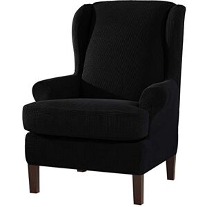 subrtex Su Strench Wingback Chair Sofa Cover 2 Pieces Soft Sofa Slipcover Spandex Chair Cover Washable Furniture Protector for Living Room(Wing Chair,Black) subrtex Su Strench Wingback Chair Sofa Cover 2 Pieces Soft Sofa Slipcover Spandex Chair Cover Washable Furniture Protector for Living Room(Wing Chair,Black)