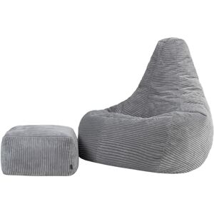 icon Dalton Large Cord Recliner Bean Bag and Footstool, Grey, XXL Adult Bean Bag Chair with Filling Included, Comfy Chair, Living Room Furniture, Bedroom Furniture icon Dalton Large Cord Recliner Bean Bag and Footstool, Grey, XXL Adult Bean Bag Chair with Filling Included, Comfy Chair, Living Room Furniture, Bedroom Furniture