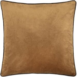 furn. Meridian Feather Filled Cushion – Luxury Contrast Piped Velvet Decorative Pillow (Caramel/Chocolate 55x55cm) furn. Meridian Feather Filled Cushion – Luxury Contrast Piped Velvet Decorative Pillow (Caramel/Chocolate 55x55cm)