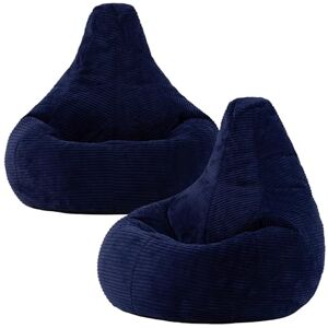 icon Dalton Cord Recliner Bean Bag Set of 2, Navy Blue, Large Adult Bean Bag Chair with Filling Included, Comfy Chair, Living Room Furniture, Bedroom Furniture icon Dalton Cord Recliner Bean Bag Set of 2, Navy Blue, Large Adult Bean Bag Chair with Filling Included, Comfy Chair, Living Room Furniture, Bedroom Furniture