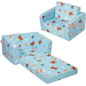 VEVOR Kids Couch, 2-in-1 Toddler Chairs Comfy, Toddler Couch Sofa Bed Fold Out, Convertible Sofa to Lounger, Kids Chair Seat Playroom Furniture for Kids Girls & Boys, Sky Blue VEVOR Kids Couch, 2-in-1 Toddler Chairs Comfy, Toddler Couch Sofa Bed Fold Out, Convertible Sofa to Lounger, Kids Chair Seat Playroom Furniture for Kids Girls & Boys, Sky Blue