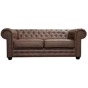Sofas and More Astor Chesterfield Style Sofa Set 3+2 Seater Armchair Brown Faux Leather (2 Seater) Sofas and More Astor Chesterfield Style Sofa Set 3+2 Seater Armchair Brown Faux Leather (2 Seater)