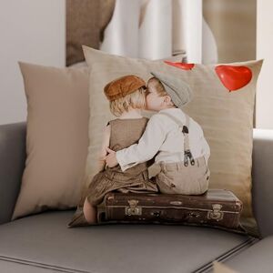 PETTI Artigiani Italiani Pair of Pillow Cases 40 x 40 cm in Microfibre, Pillows for Bedroom Furniture, Sofa, Living Room, Set of 2 Cushion Covers, Kiss Pillowcase, 100% Made in Italy PETTI Artigiani Italiani Pair of Pillow Cases 40 x 40 cm in Microfibre, Pillows for Bedroom Furniture, Sofa, Living Room, Set of 2 Cushion Covers, Kiss Pillowcase, 100% Made in Italy