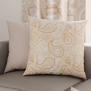 PETTI Artigiani Italiani Pair of Pillow Cases 40 x 40 cm in Microfibre, Cushions for Bedroom Furniture, Sofa, Living Room, Set of 2 Cushion Covers, Paisley Cushion Cover, Taupe, 100% Made in Italy PETTI Artigiani Italiani Pair of Pillow Cases 40 x 40 cm in Microfibre, Cushions for Bedroom Furniture, Sofa, Living Room, Set of 2 Cushion Covers, Paisley Cushion Cover, Taupe, 100% Made in Italy