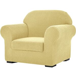 SU SUBRTEX Elastic Sofa Covers with 1 Separate Seat Cushion Cover Anti-Scrach Slipcovers Adjustable Washable Furniture Protector (1 Seater, Beige) SU SUBRTEX Elastic Sofa Covers with 1 Separate Seat Cushion Cover Anti-Scrach Slipcovers Adjustable Washable Furniture Protector (1 Seater, Beige)